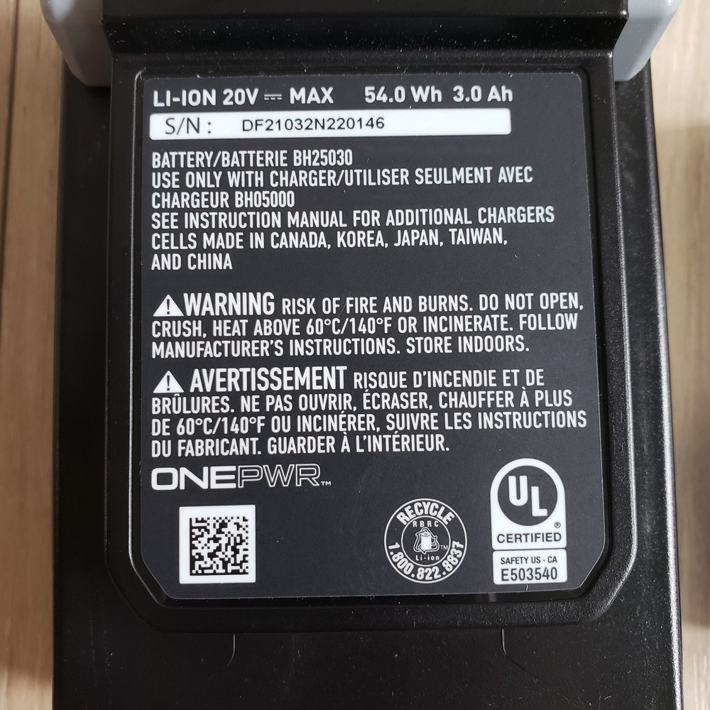 Hoover ONEPWR Battery BH25030 Charger BH05000 OEM Lithium Ion Tested - Picture 3 of 5